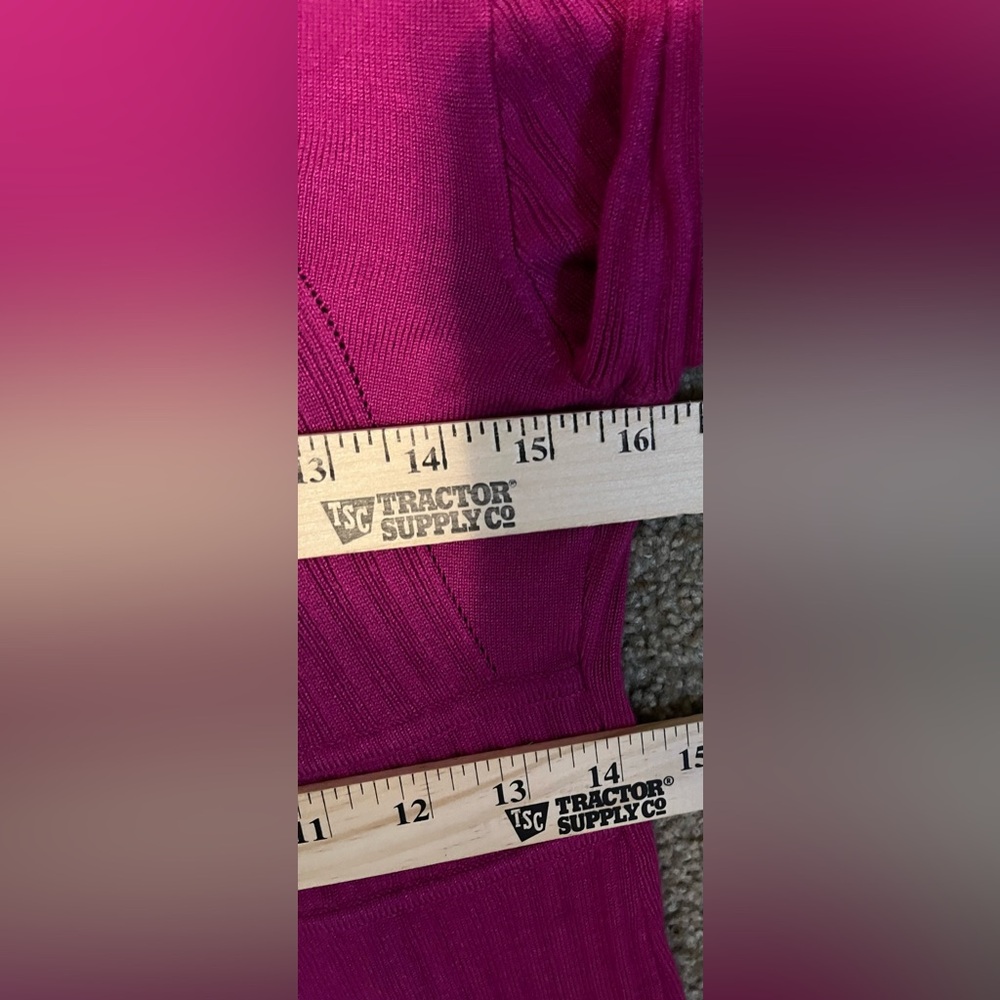 Jessica Simpson Adrielle Long Sleeve Sweater Top in Festival Fuchsia size L - Picture 12 of 14